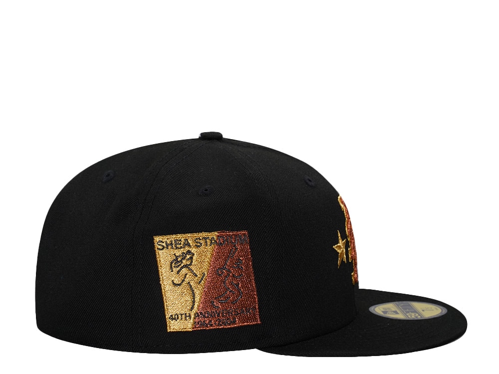 New Era New York Mets 40th Anniversary Black Copper Gold Edition 59Fifty Fitted Cap