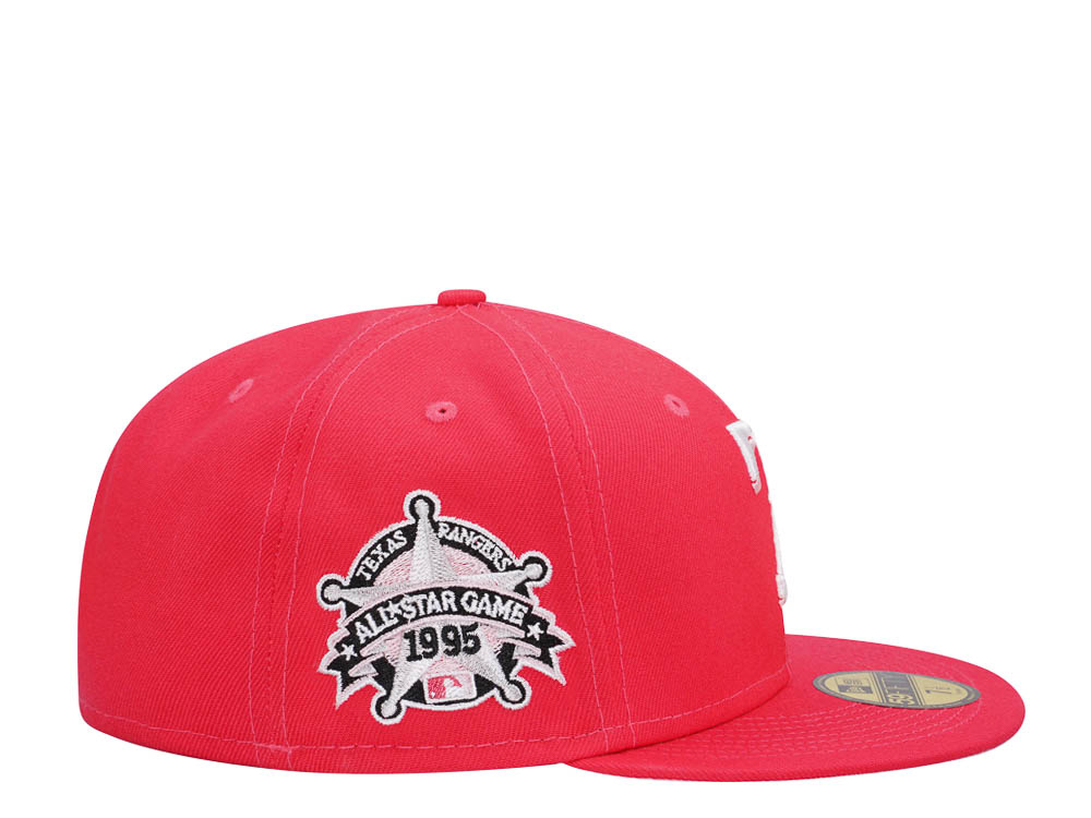 New Era Texas Rangers All Star Game 1995 Lava Pink Edition 59Fifty Fitted Cap