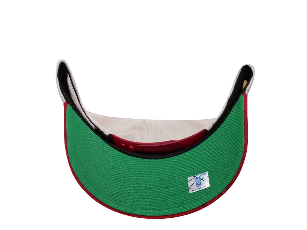 Mitchell & Ness Miami Heat Chrome Two Tone Pro Crown Fit Snapback Cap
