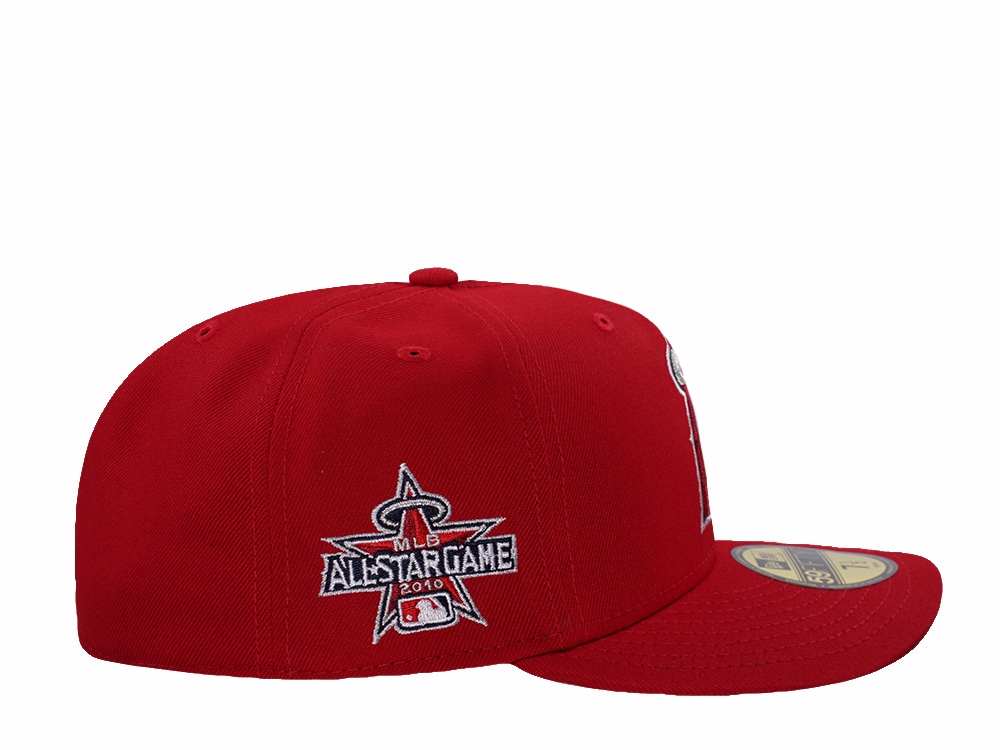 New Era Anaheim Angels All Star Game 2010 Scarlet Red Prime Edition 59Fifty Pre Curved Fitted Cap