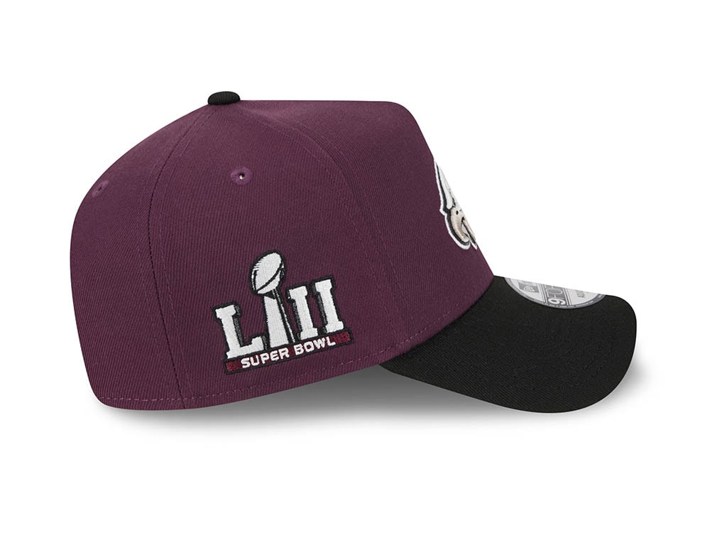 New Era Philadelphia Eagles Super Bowl LII Two Tone Plum 9Forty A Frame Snapback Cap