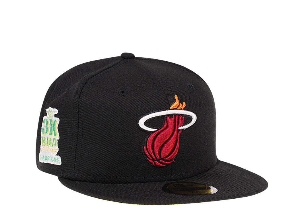 New Era Miami Heat Citruspop Patch The 3x NBA Finals Champions 59fifty Fitted Cap
