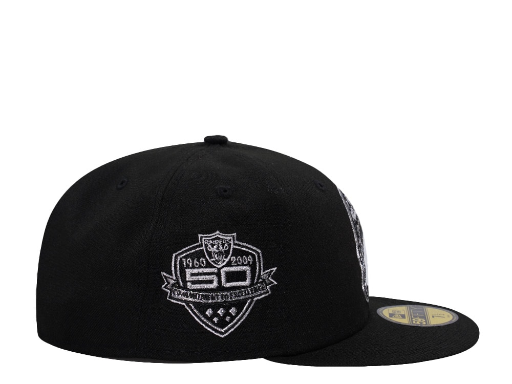 New Era Las Vegas Raiders 50th Anniversary Skull Black Prime Edition 59Fifty Fitted Cap