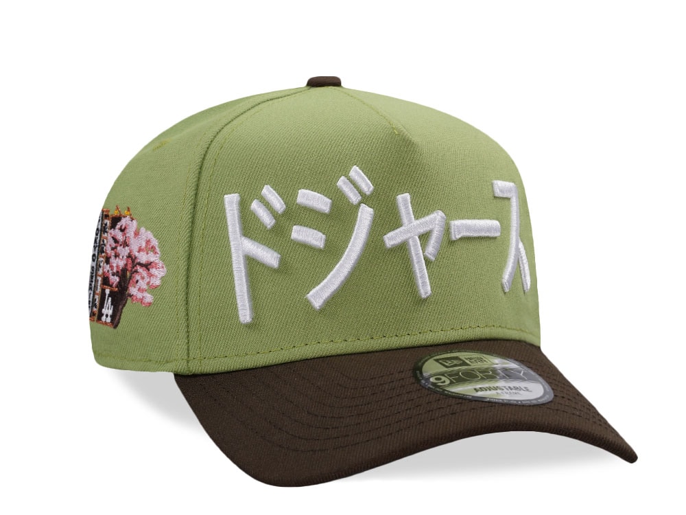 New Era Los Angeles Dodgers Tokyo Series 2025 Matcha Two Tone Edition 9Forty A Frame Snapback Cap