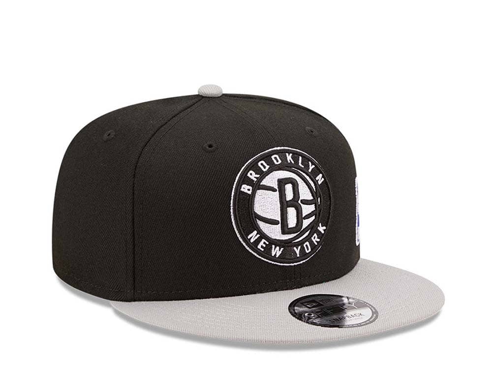 New Era Brooklyn Nets Team Arch Gray and Black 9Fifty Snapback Cap