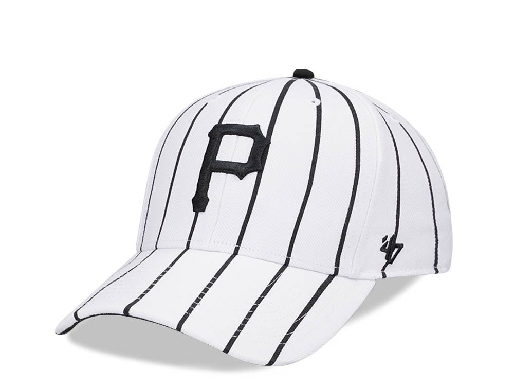 47Brand Pittsburgh Pirates White Bird Cage MVP Strapback Cap