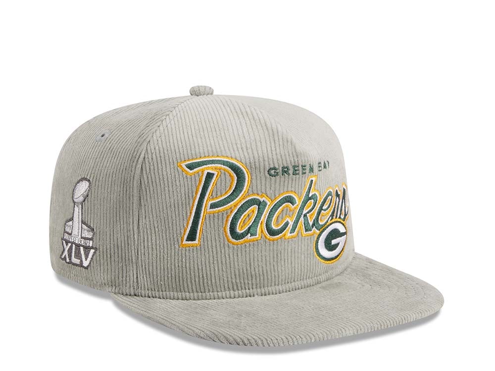 New Era Green Bay Packers Super Bowl XLV Cord Golfer Edition Snapback Cap