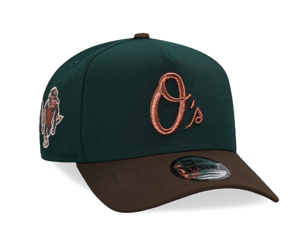 New Era Baltimore Orioles Copper Dark Green Two Tone 9Forty A Frame Snapback Cap