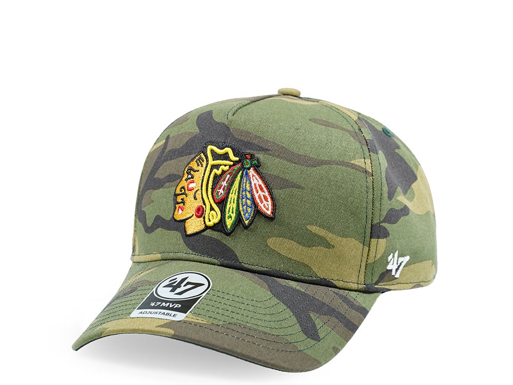 47Brand Chicago Blackhawks Camo Grove Classic DT Snapback Cap