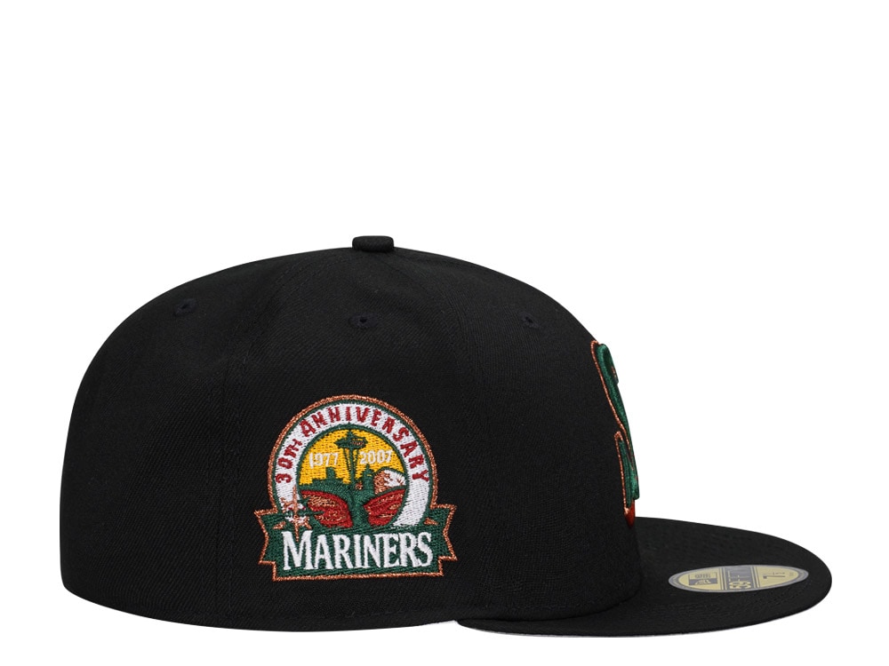 New Era Seattle Mariners Black Metallics Edition 59Fifty Fitted Cap