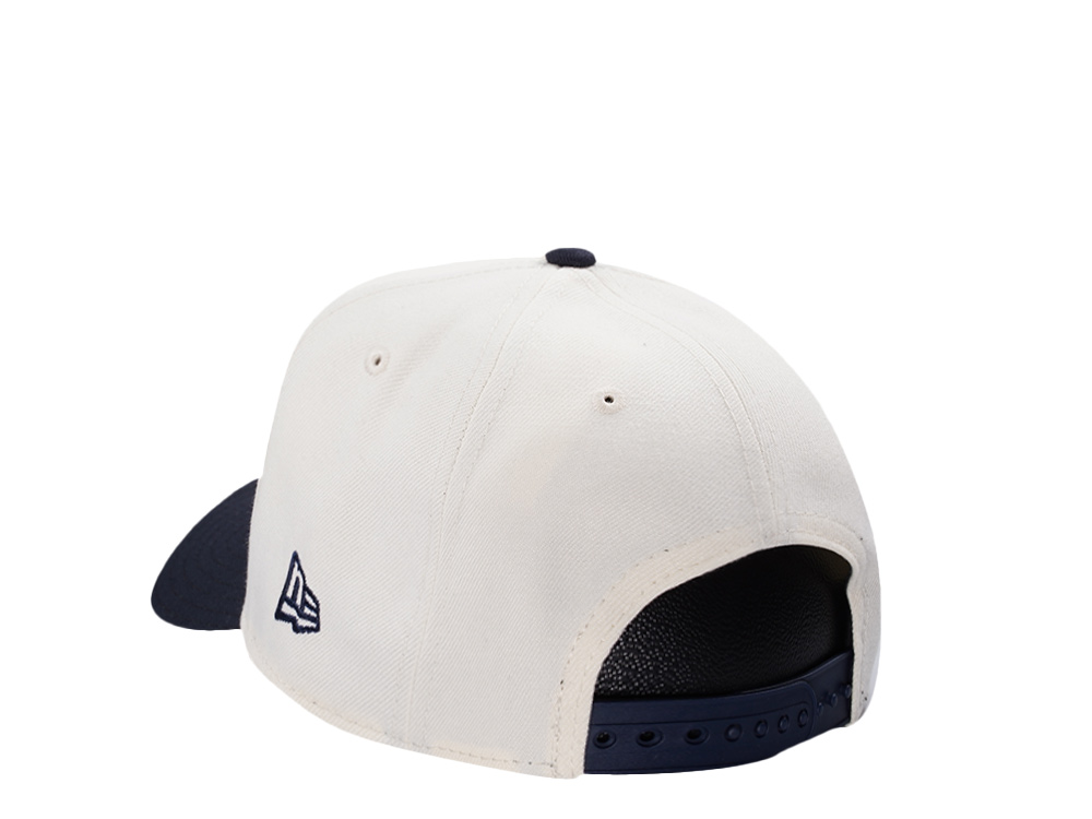 New Era New York Yankees Micro Script Chrome Navy Two Tone Edition 9Forty A Frame Snapback Cap
