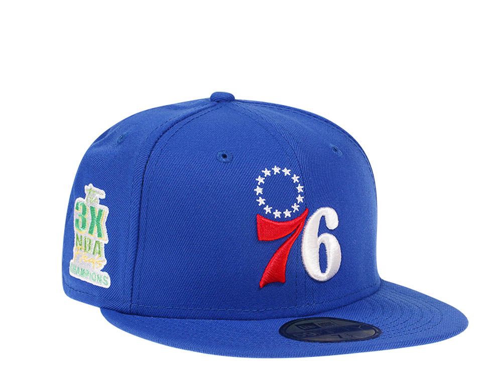 New Era Philadelphia 76ers Citruspop Patch The 3x NBA Finals Champions 59fifty Fitted Cap