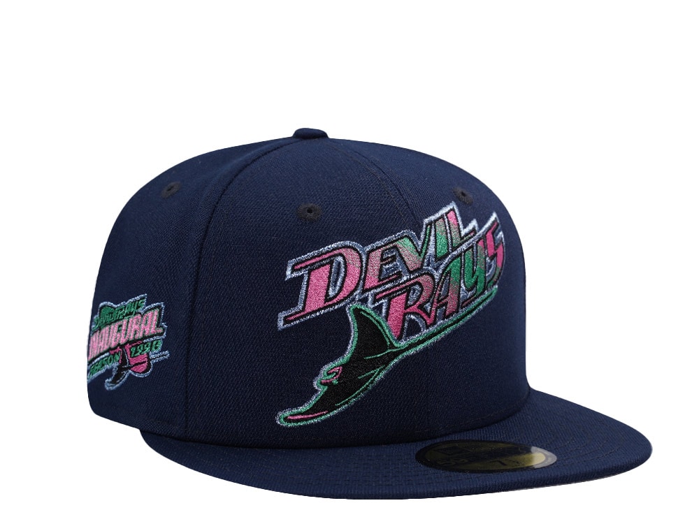 New Era Tampa Bay Rays Inaugural Season Ocean Blue Prime Edition 59Fifty Fitted Cap