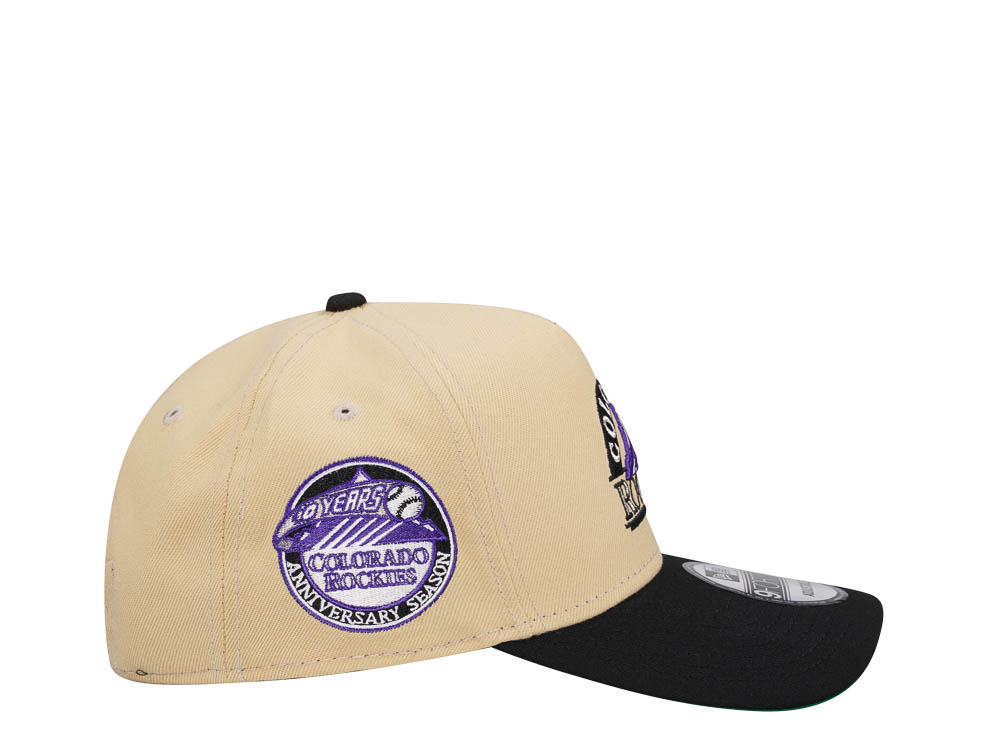 New Era Colorado Rockies 10th Anniversary Two Tone Throwback Edition 9Forty A Frame Snapback Cap