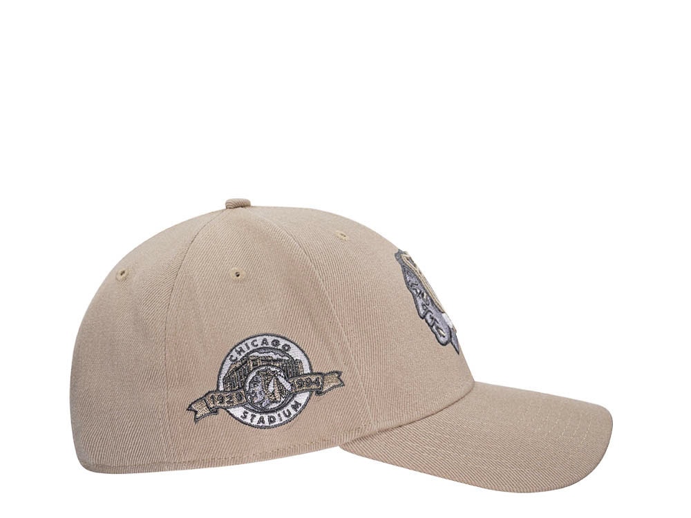 47Brand Chicago Blackhawks Chicago Stadium Vintage Khaki Sure Shot MVP Snapback Cap