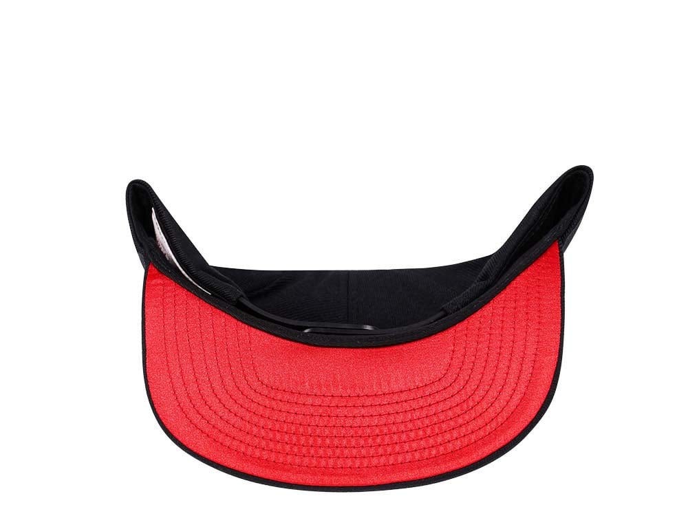 Mitchell & Ness Toronto Raptors Black Zig Zag Satin Undervisor Snapback Cap