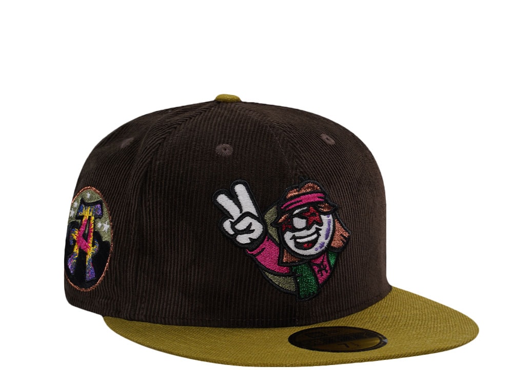 New Era Asheville Tourists Walnut Corduroy Two Tone Edition 59Fifty Fitted Cap