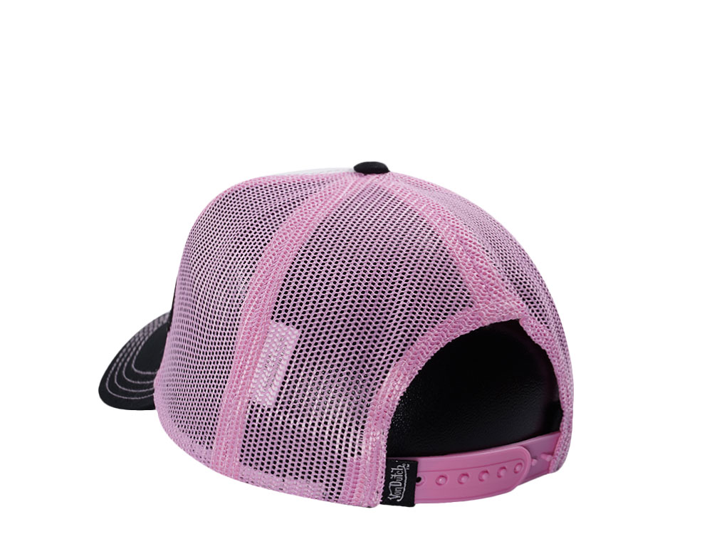 Von Dutch Oval Patch Flying Eye Pink Trucker Snapback Cap