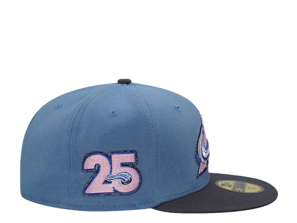 New Era Colorado Avalanche 25th Anniversary Faded Blue Pink Two Tone Edition 59Fifty Fitted Cap