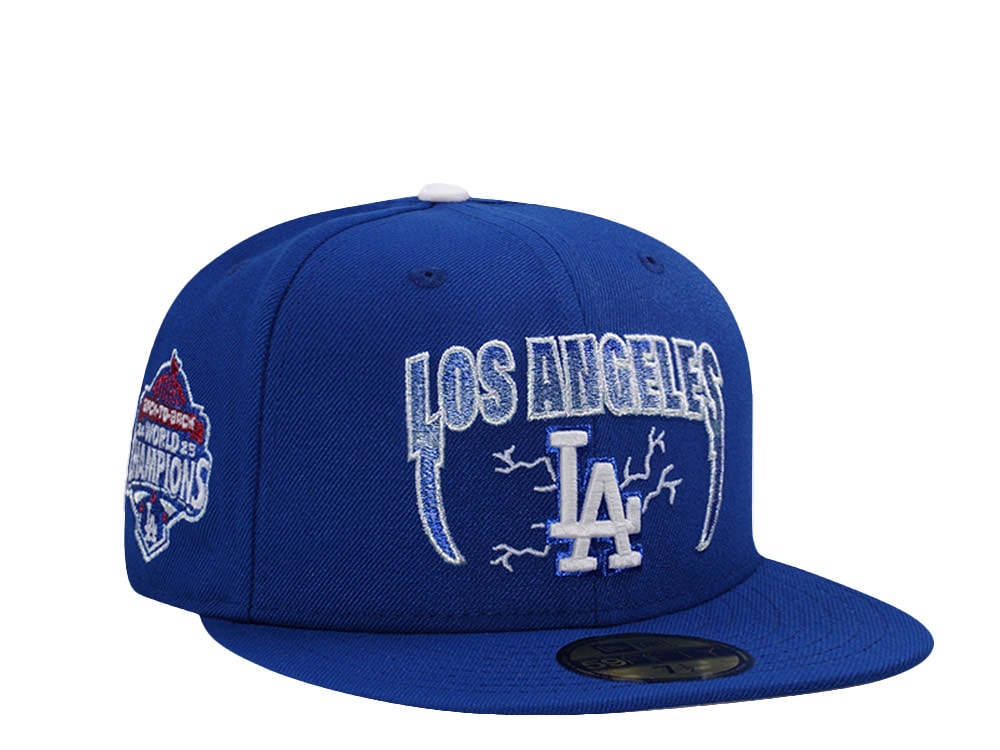 New Era Los Angeles Dodgers Back to Back World Champions Blue Prime Edition 59Fifty Fitted Cap