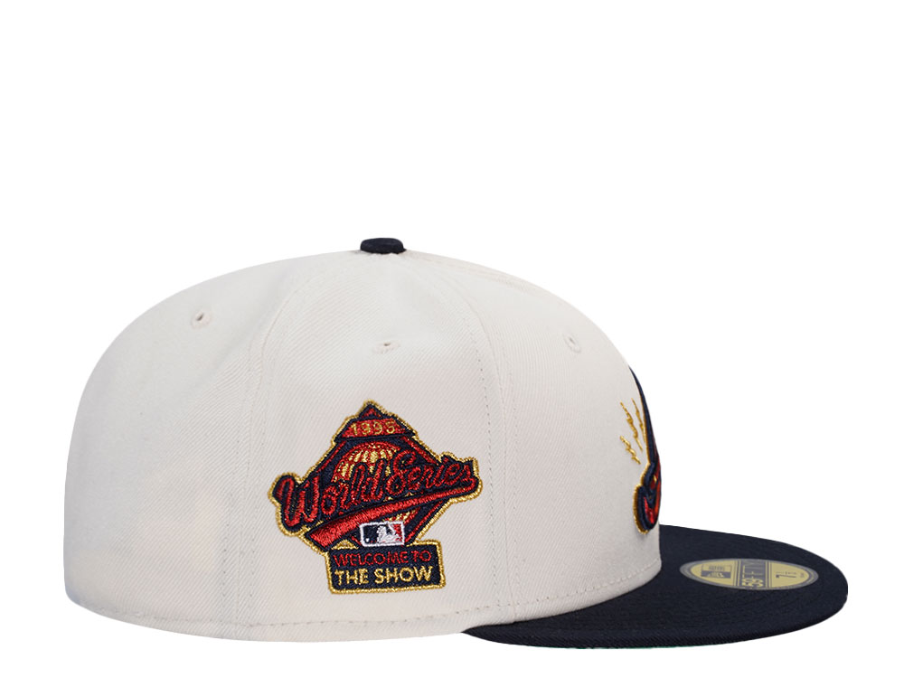 New Era Atlanta Braves World Series 1995 Chrome Throwback Two Tone 59Fifty Fitted Cap