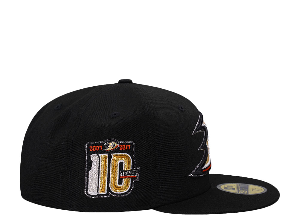 New Era Anaheim Ducks Stanley Cup 10th Anniversary Black Prime Edition 59Fifty Fitted Cap