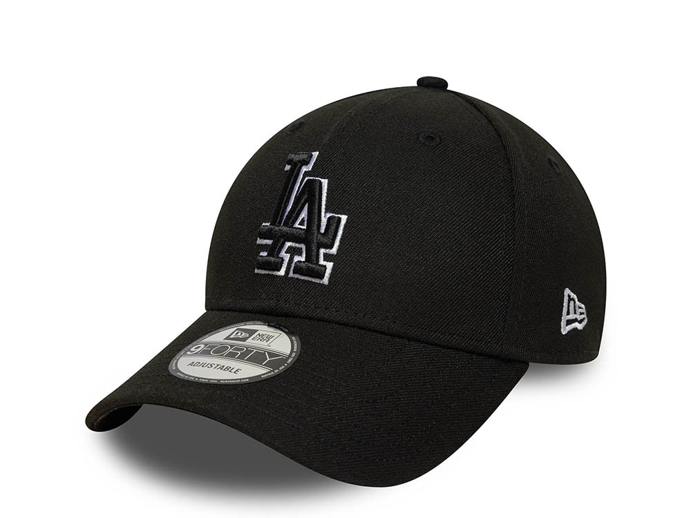 New Era Los Angeles Dodgers Outline Black Edition 9Forty Strapback Cap