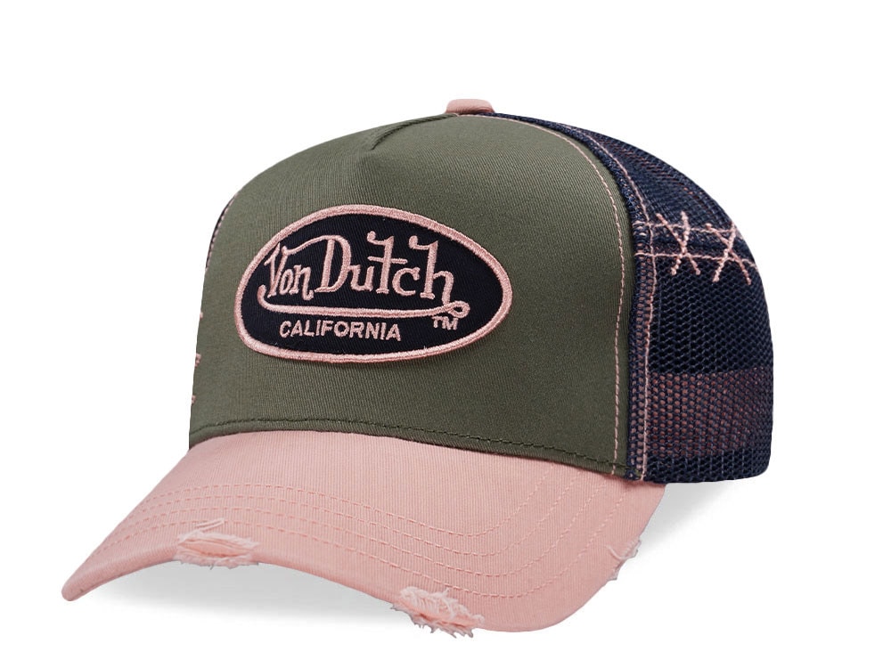 Von Dutch Oval Patch Pink Highlight Edition Trucker Snapback Cap