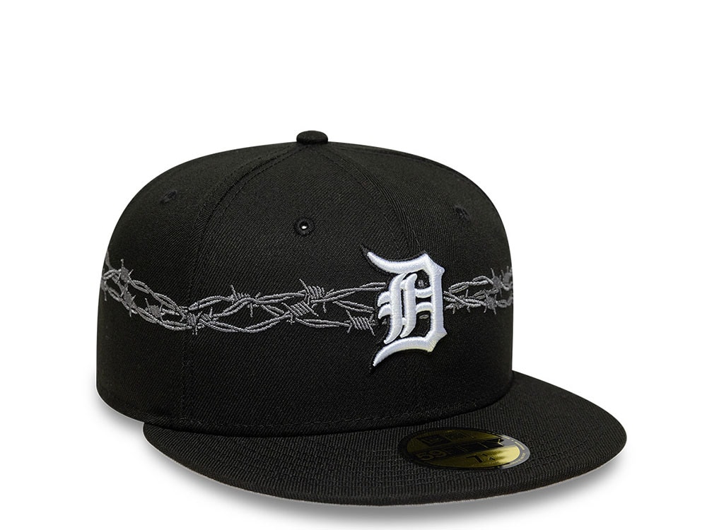 New Era Detroit Tigers MLB Icon Barbwire Black Prime Edition 59Fifty Fitted Cap