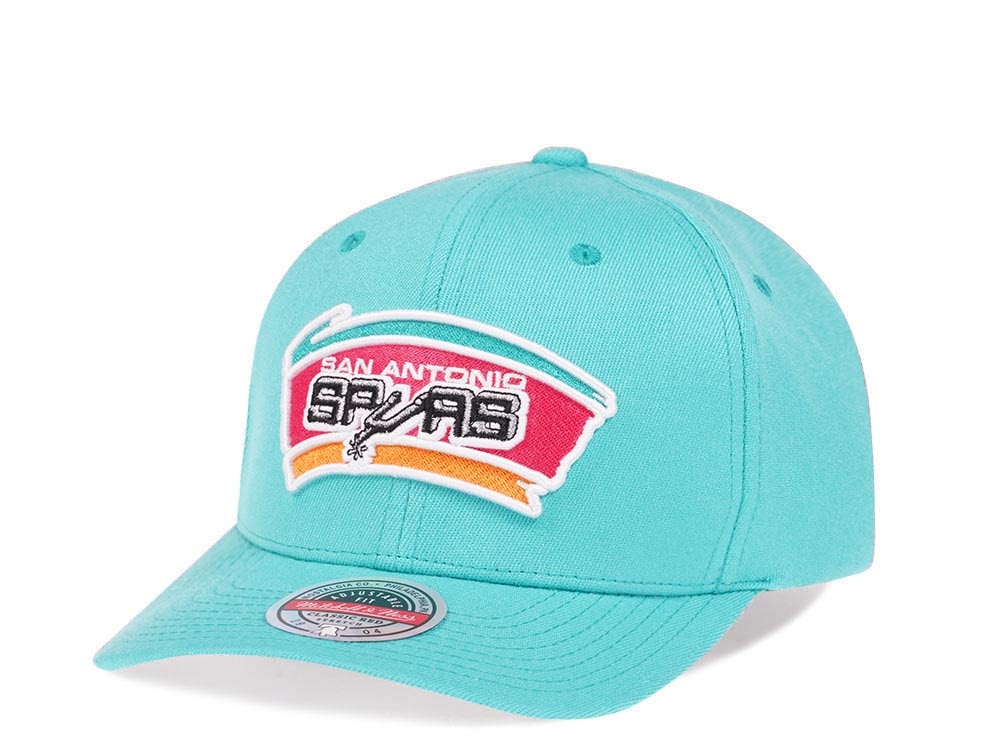 Mitchell & Ness San Antonio Spurs Team Ground Red Line Solid Flex Snapback Cap