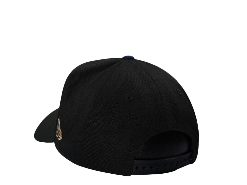 New Era Los Angeles Lakers Black Throwback Edition 9Forty A Frame Snapback Cap