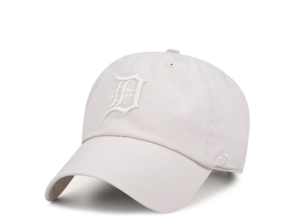 47Brand Detroit Tigers Bone Ballpark Clean Up Strapback Cap