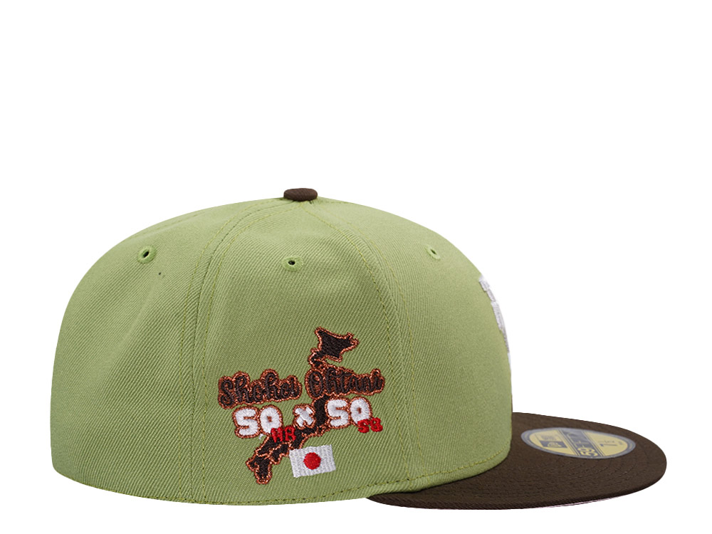 New Era Los Angeles Dodgers Ohtani Updisde Down Matcha Two Tone Edition 59Fifty Fitted Cap