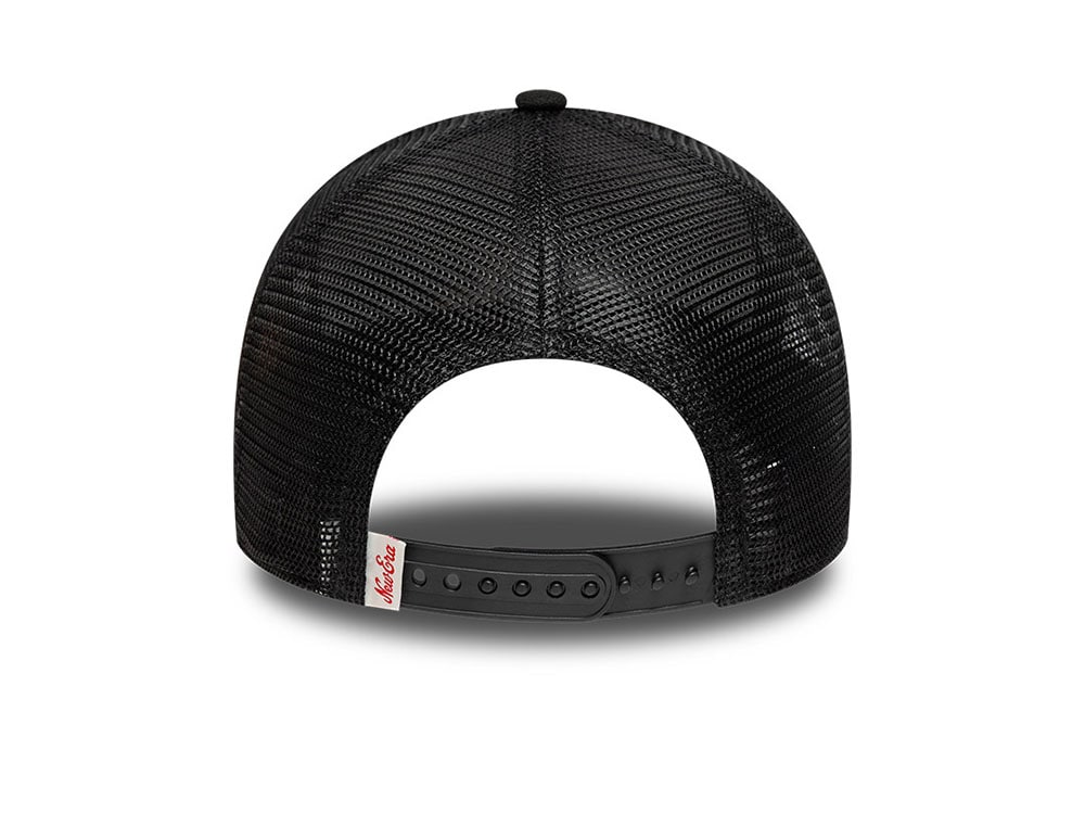 New Era Patch Distressed Black Prime Edition 9Forty A Frame Trucker Snapback Cap
