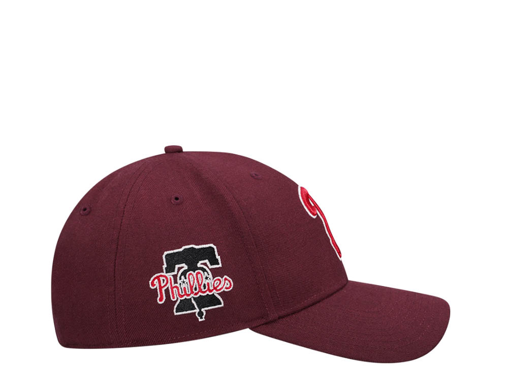 47Brand Philadelphia Phillies Dark Maroon Sure Shot MVP Snapback Cap