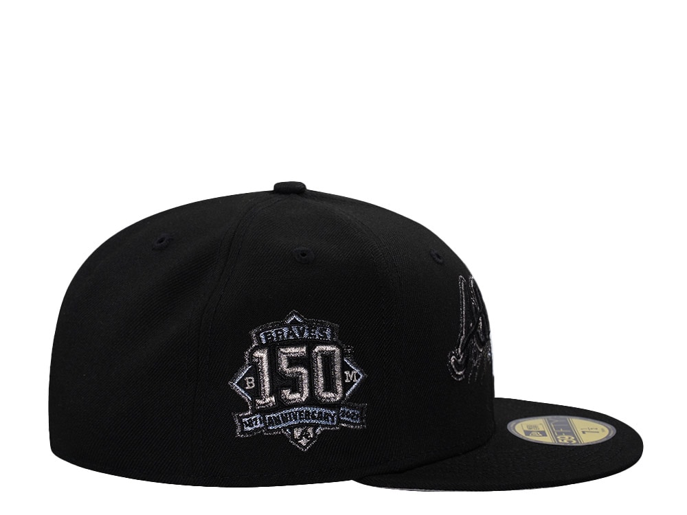 New Era Atlanta Braves 150th Anniversary Black Prime Edition 59Fifty Fitted Cap