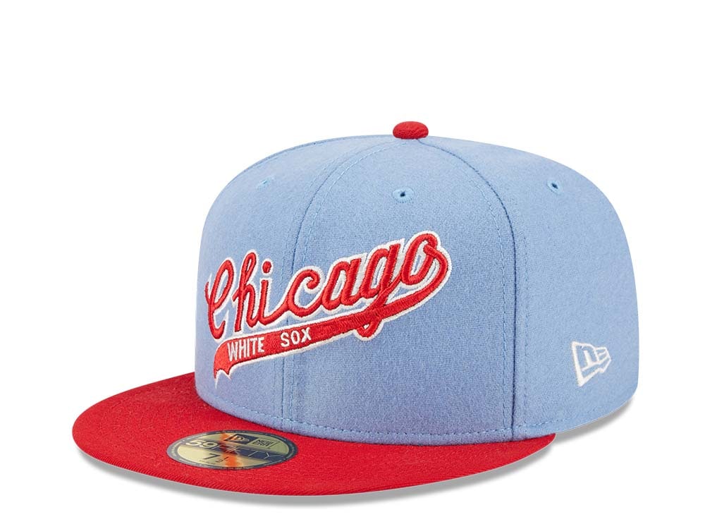 New Era Chicago White Sox Powder Blues Sky Throwback Two Tone Edition 59Fifty Fitted Cap