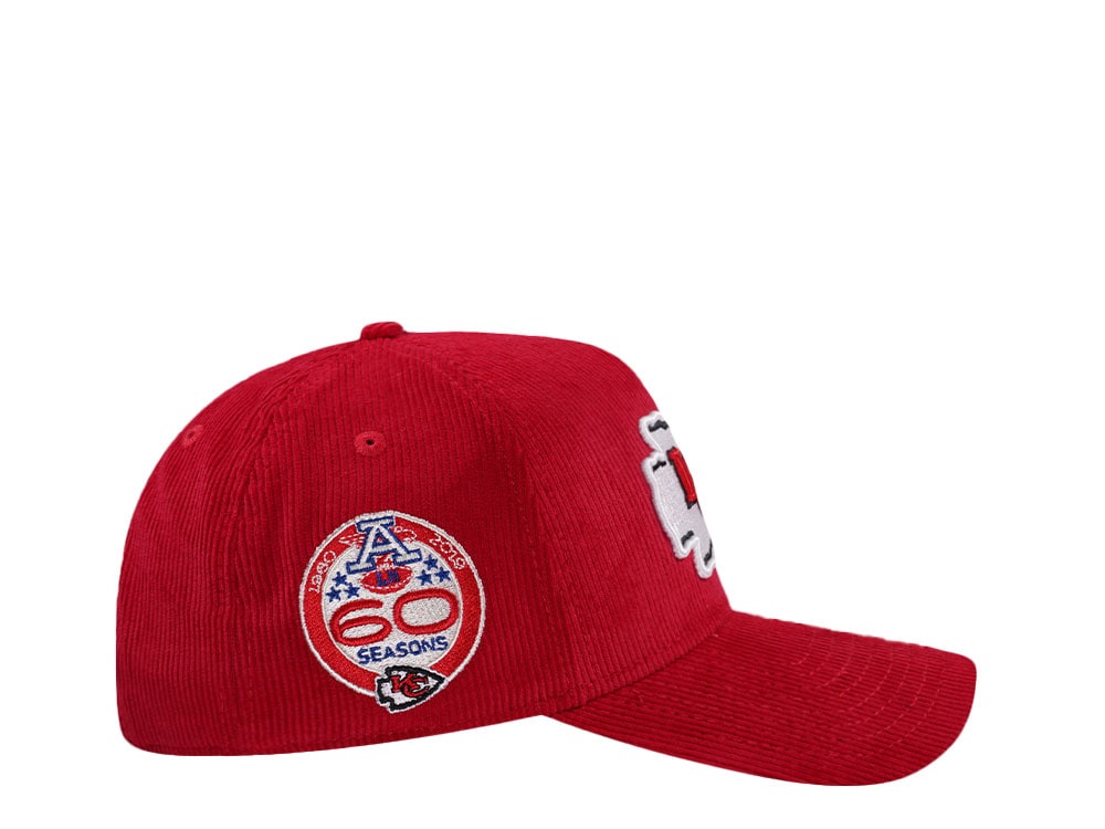 New Era Kansas City Chiefs 60th Anniversary Red Corduroy Edition 9Forty A Frame Snapback Cap