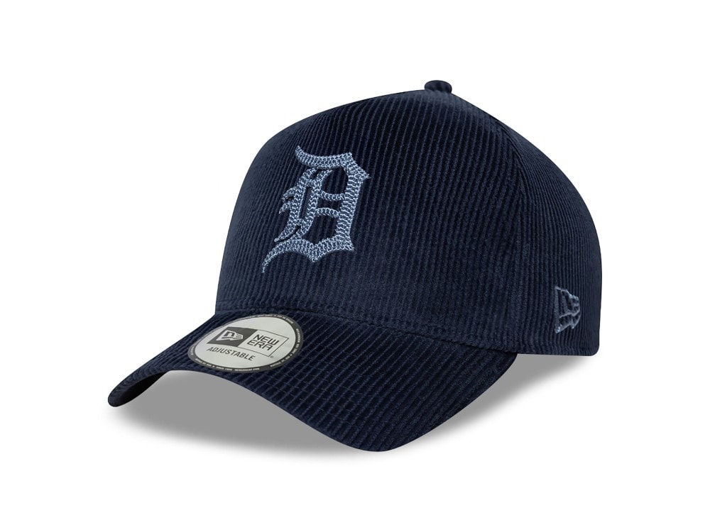 New Era Detroit Tigers Navy Corduroy 9Forty A Frame Strapback Cap