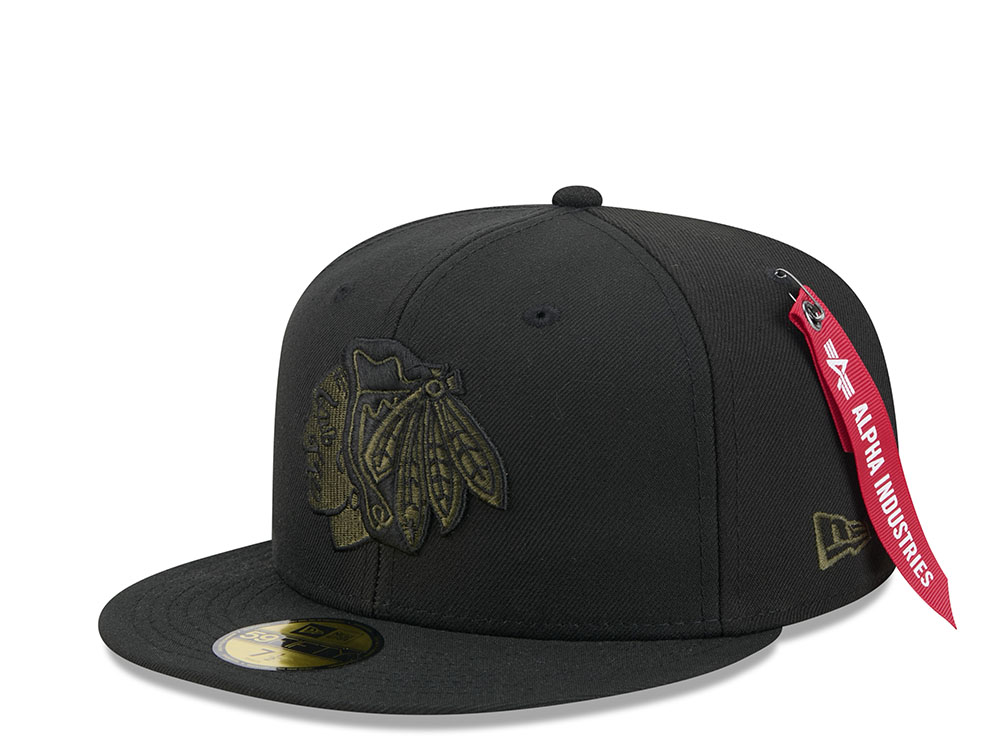 New Era Alpha Industries Chicago Blackhawks Navy Prime Edition 59Fifty Fitted Cap