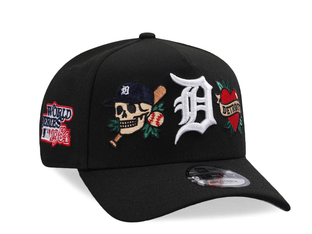 New Era Detroit Tigers World Series 1984 Tattoo Black Prime Edition 9Forty A Frame Snapback Cap