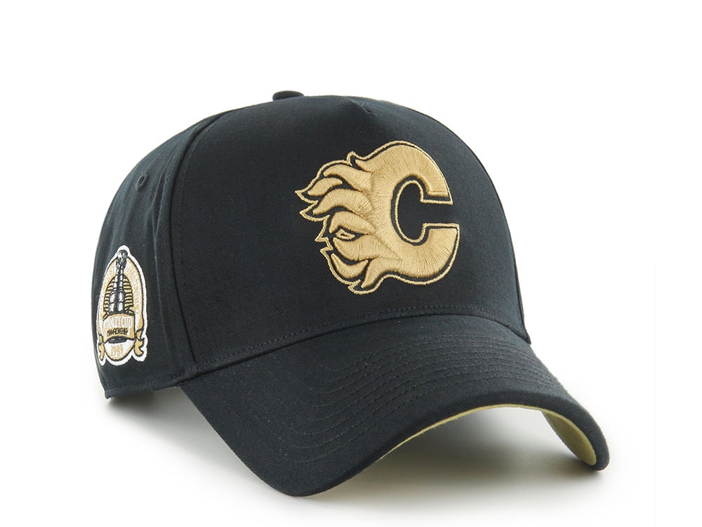 47Brand Calgary Flames Vintage Stanley Black Sure Shot Edition MVP Snapback Cap