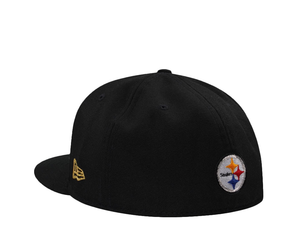 New Era Pittsburgh Steelers 40th Anniversary Metallic Black Prime Edition 59Fifty Fitted Cap