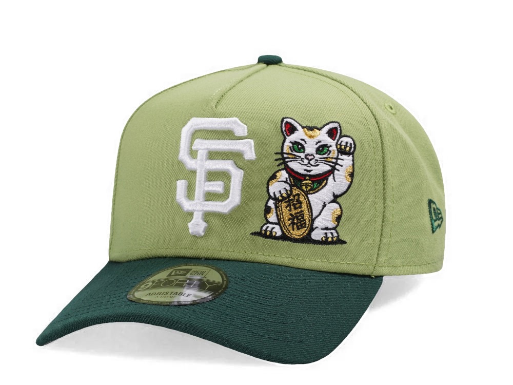 New Era San Francisco Giants Japan Lucky Cat Matcha Two Tone Edition 9Forty A Frame Snapback Cap