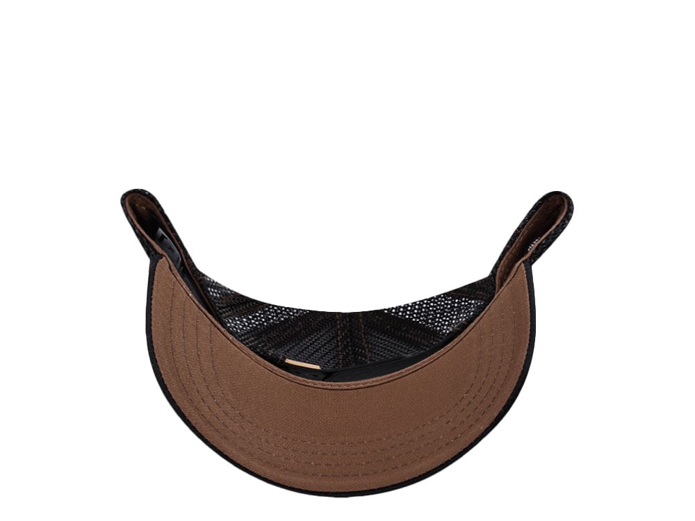 Capslab One Piece Square Patch Luffy Black Brown Trucker Snapback Cap