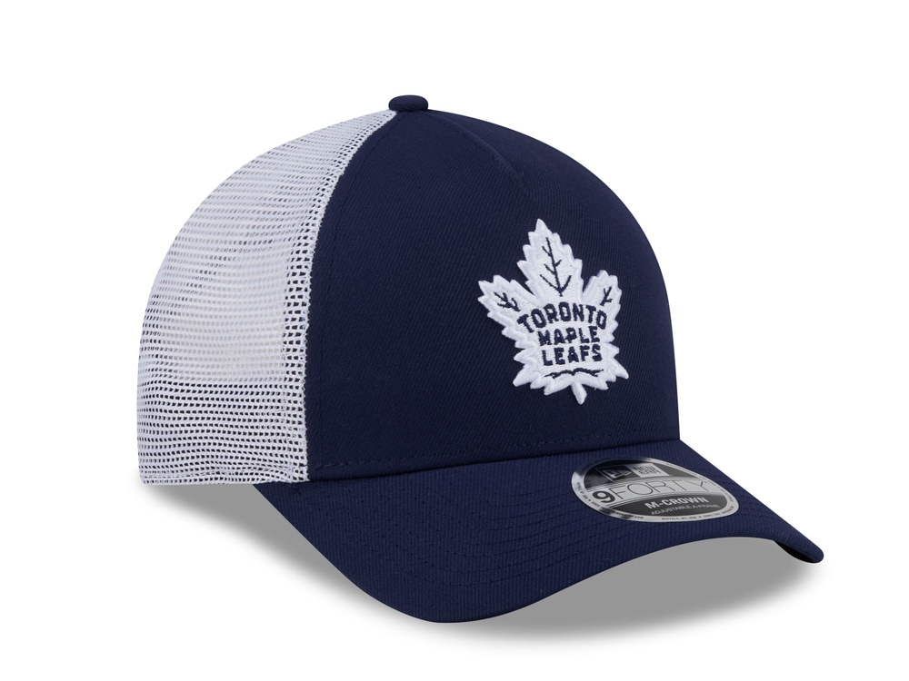 New Era Toronto Maple Leafs Official Team Color Edition 9Forty M Crown A Frame Trucker Snapback Cap