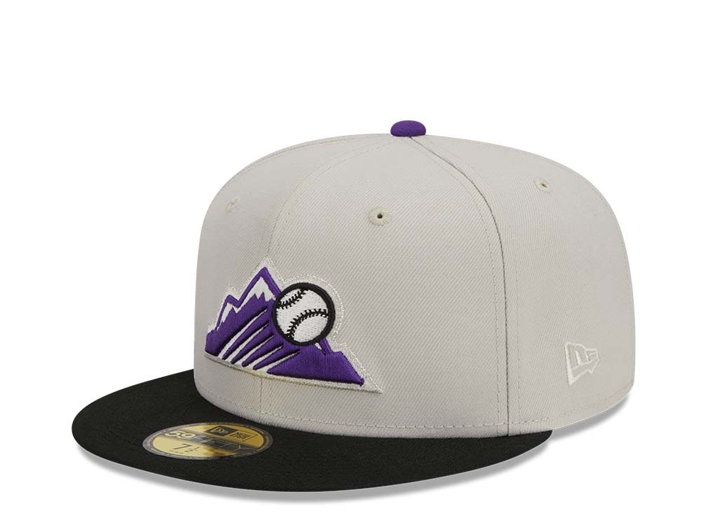 New Era Colorado Rockies Farm Team Stone Throwback Two Tone Edition 59Fifty Fitted Cap