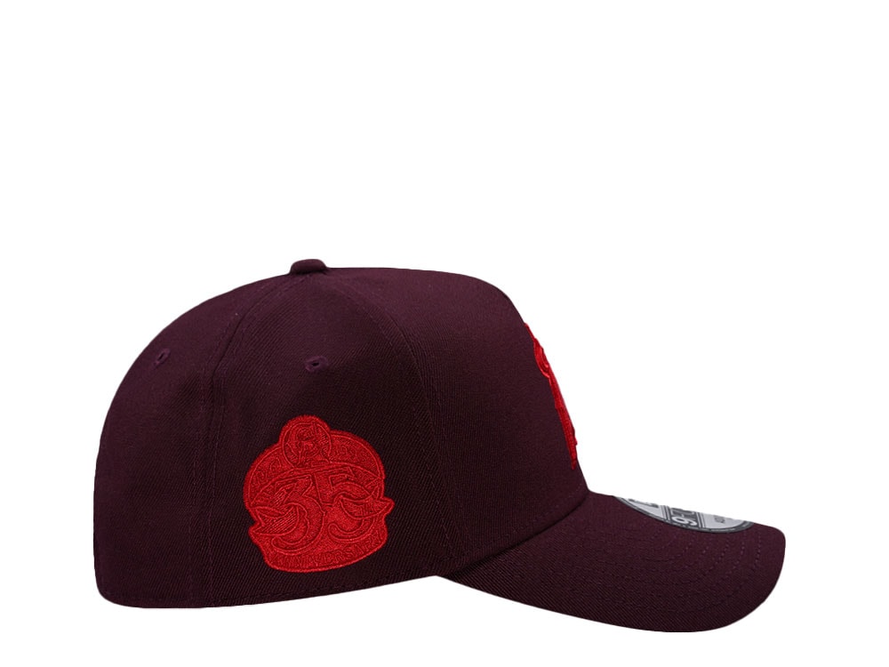 New Era Anaheim Angels 35th Anniversary Maroon Prime Edition 9Forty A Frame Snapback Cap