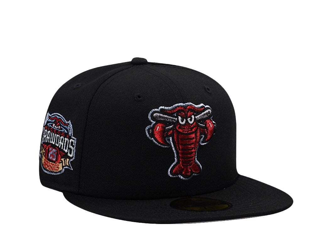 New Era Hickory Crawdads 25th Anniversary Black Prime Edition 59Fifty Fitted Cap