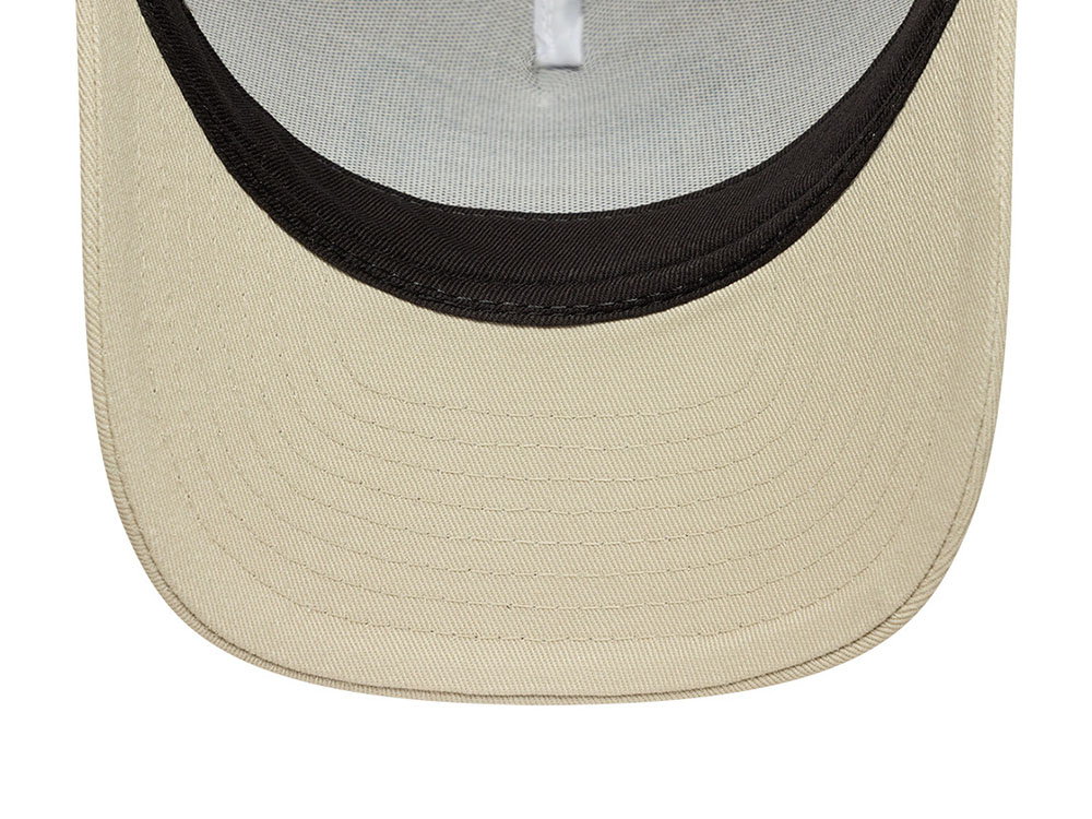 New Era Multi Patch Beige 9Forty M Crown A Frame Snapback Cap